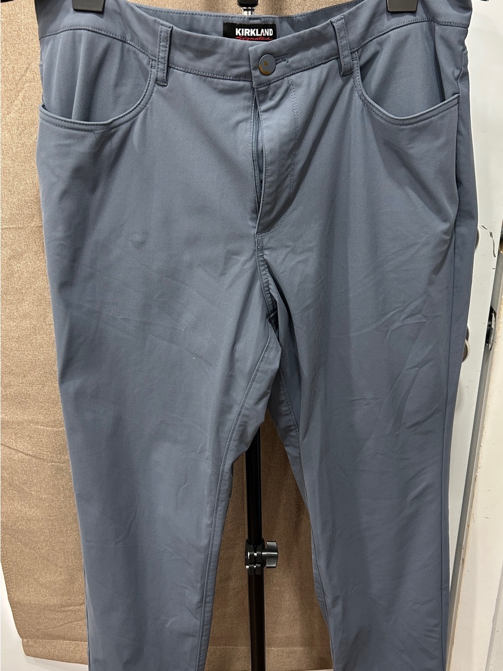 Kirkland Signature Men's Slate Gray Stretch Chinos